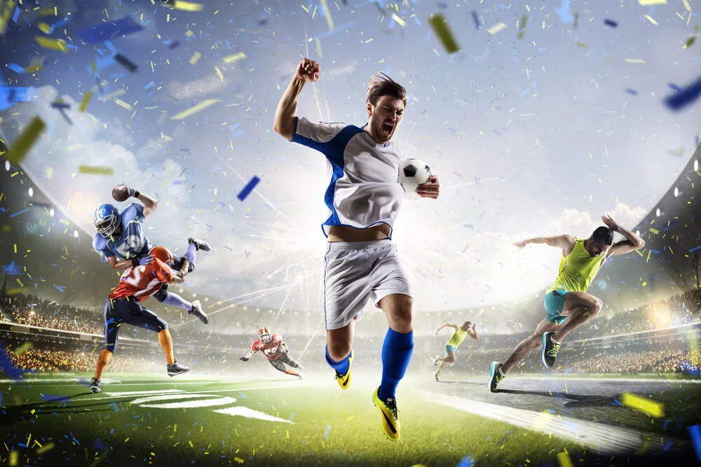 Tampilan suasana pertandingan olahraga untuk taruhan STARTOGEL